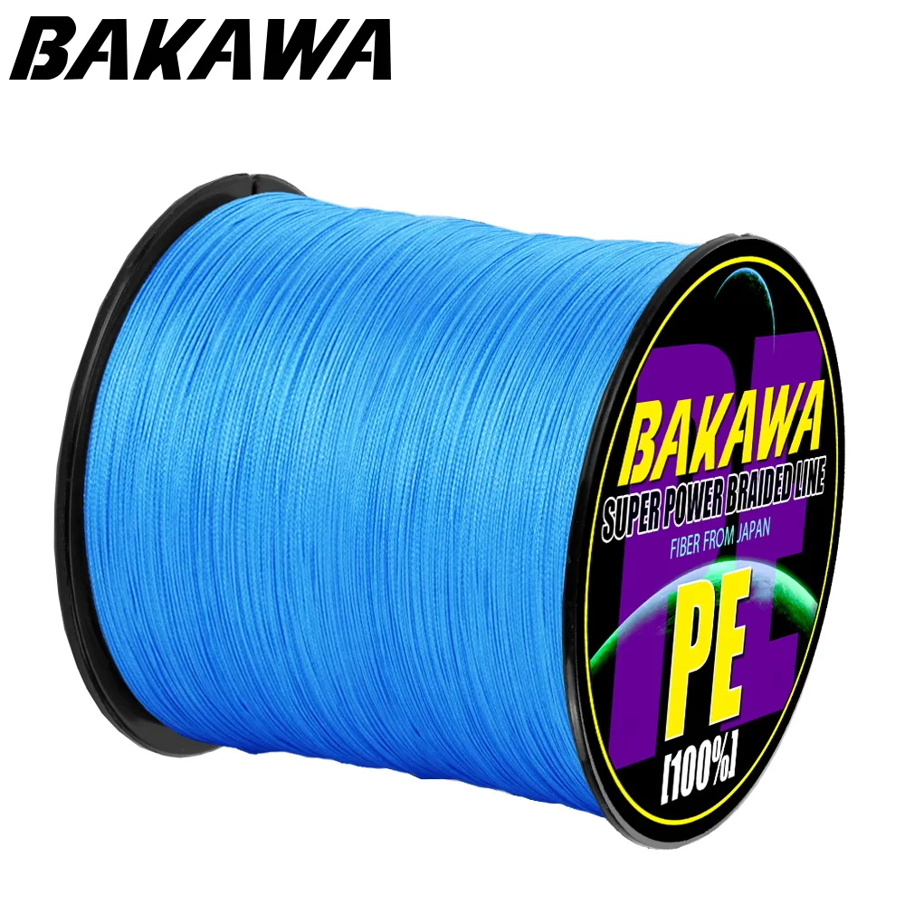 BAKAWA-cables de Pesca trenzados, 300M, 4 hebras, superfuertes, PE, multifilamento, para Pesca de carpa, 10LB