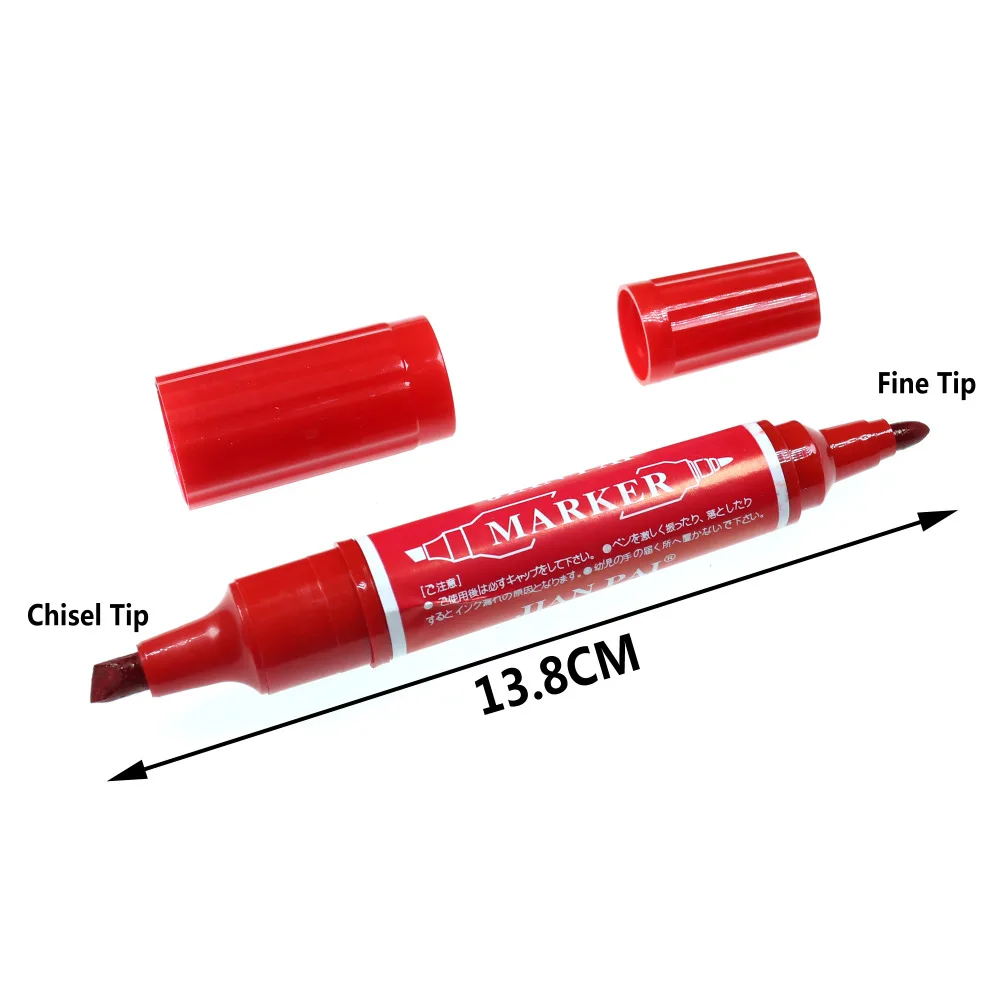 Rotulador permanente para atado de moscas, herramienta de pesca de doble punta, señuelo de barra de pescado para colorear, secado rápido, 12 unidades por juego - imagen 3