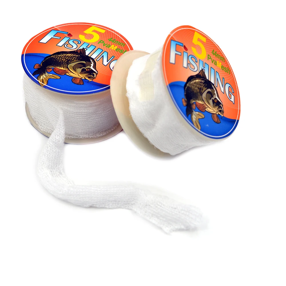 MNFT-rollo de recarga de malla PVA, bolsa de fundición de cebo para pesca de carpa en Lago, venta al por mayor, 6 piezas, 5M, 25/37/44mm - imagen 4