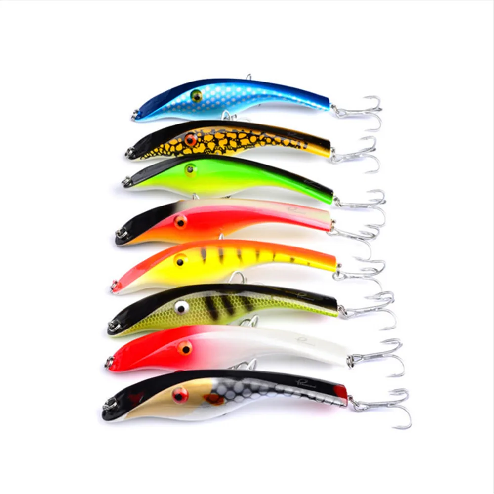FISHINAPOT-señuelo de pesca Artificial, cebo de lápiz grande de 150mm/42g, Crankbait, Lucio, ojos 3D, aparejos de pesca de plástico Wobbler, 1 ud. - imagen 3