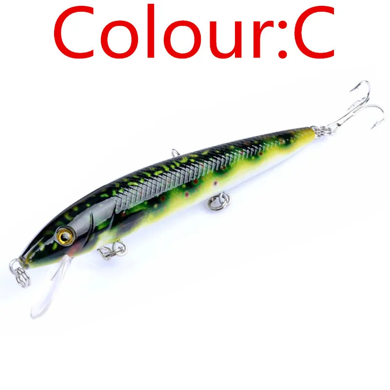 Señuelo de pesca de pececillos, 12cm, 13,7g, Wobblers duros pintados con láser, cebo Artificial, Crankbait, aparejos de pesca flotantes, WD-418, 1 ud. - imagen 5