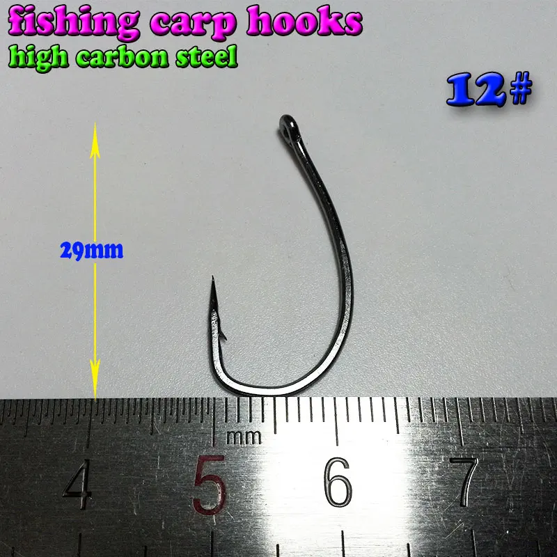 2025 nuevos anzuelos de pesca de carpa anzuelo de acero rico en carbono 6 #   8 #   10 # 12 #   cantidad: 200 unids/lote - imagen 5