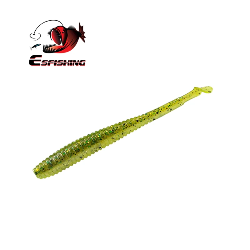 ESFISHING Señuelos blandos cebo de Pesca I Shad Tail 10 Uds 70mm mar silicona plástico Wobblers Pesca alimentador PVA Mini T cola lubina rosa - imagen 2