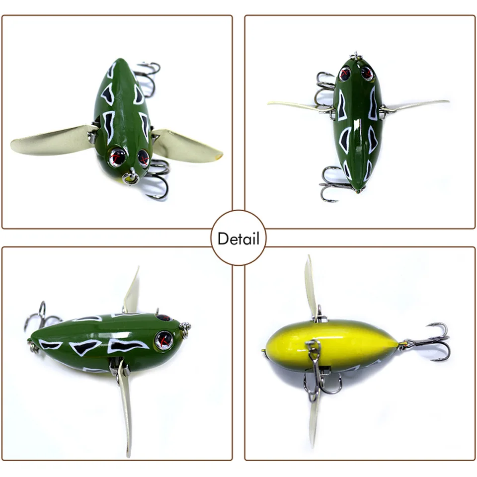 Señuelos de Pesca Topwater, 1 unidad, 6cm/12,7g, pececillos flotantes, Crankbaits, Wobblers, Popper artificial, whopper, cebo duro - imagen 4