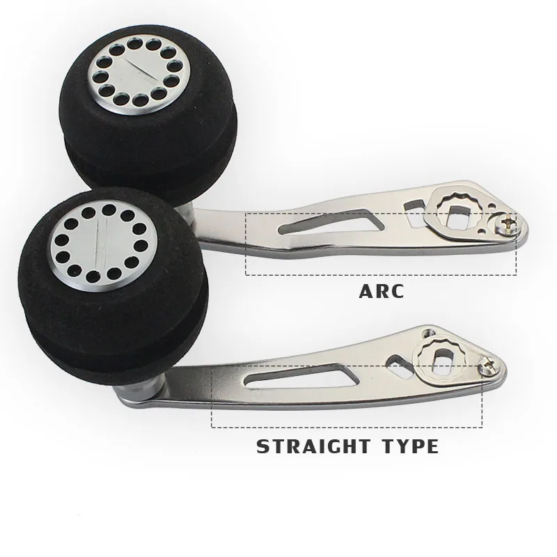 EKfan-carrete de pesca de aleación de aluminio, accesorio basculante de 7x4/8x5MM, 92/94MM, con perilla EVA, para baitcasting y Fshing - imagen 2