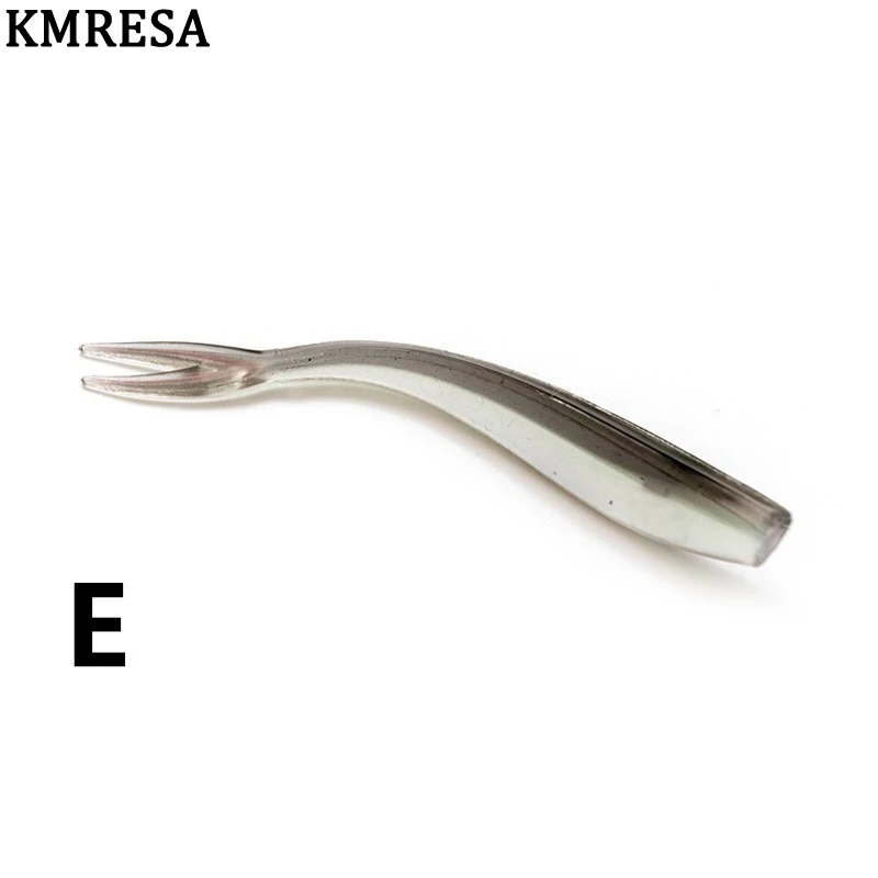 KMRESA-señuelo suave para pesca con mosca, cebo Artificial de plástico, 7cm, 2018g, novedad de 1,3, 12 unidades por lote - imagen 5
