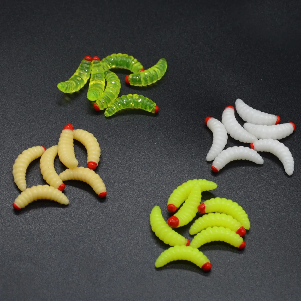 Señuelos blandos larva para pesca – Gusanos de pan artificiales - imagen 4
