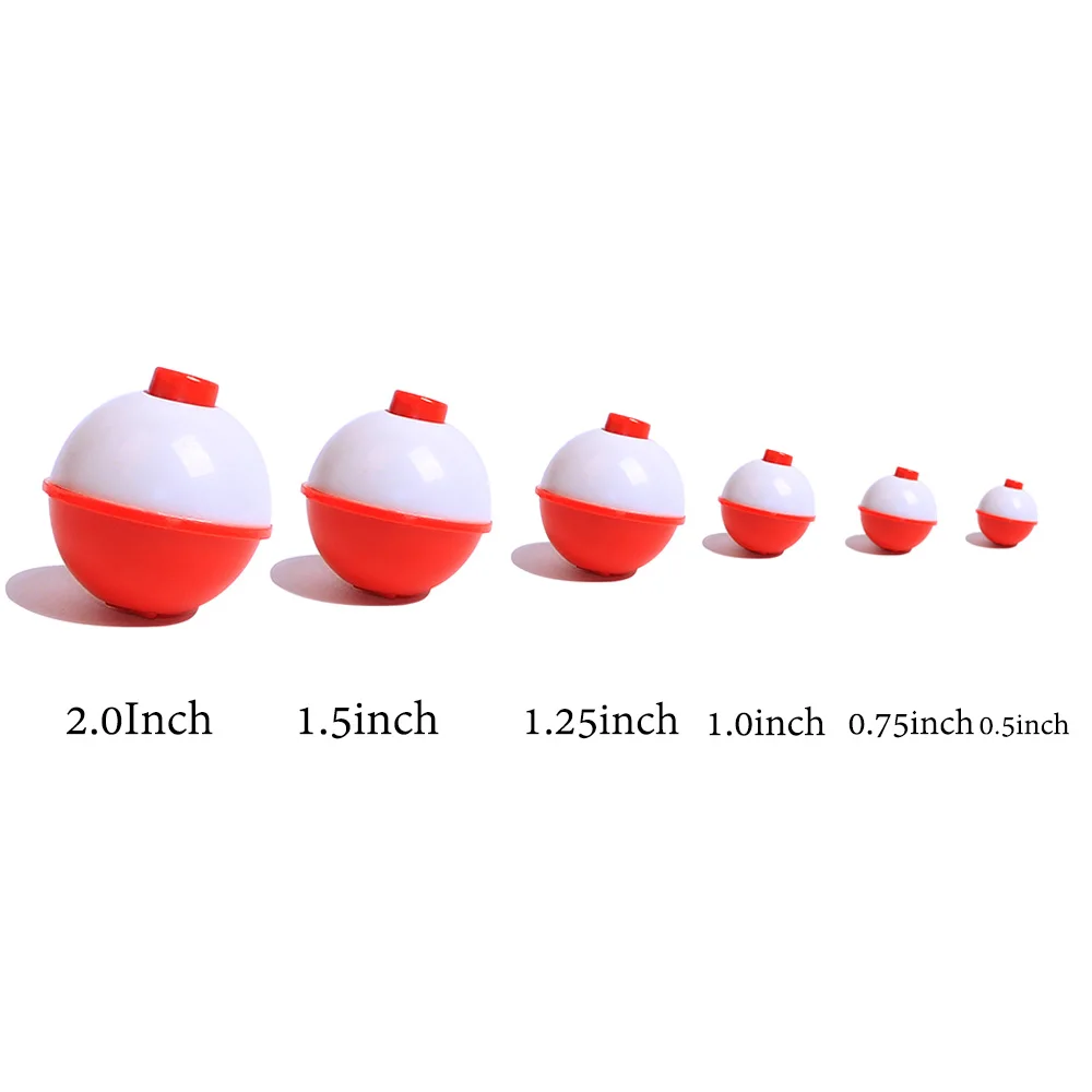 Hyaena 5 piezas flotador de pesca Bobbers Snap plástico duro Botón de empuje mar pesca redondo boya flotador Bobber - imagen 2
