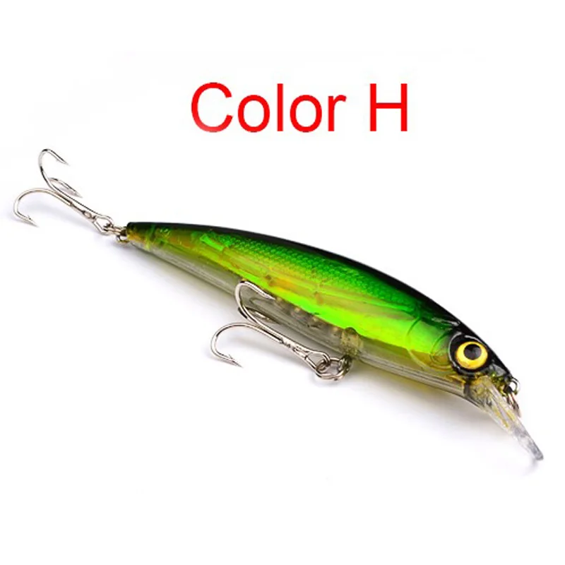 KMRESA 1 Uds pececillo flotante 11cm 13,4g señuelo de pesca láser cebo Artificial duro ojos 3D pesca Wobblers Crankbait - imagen 3