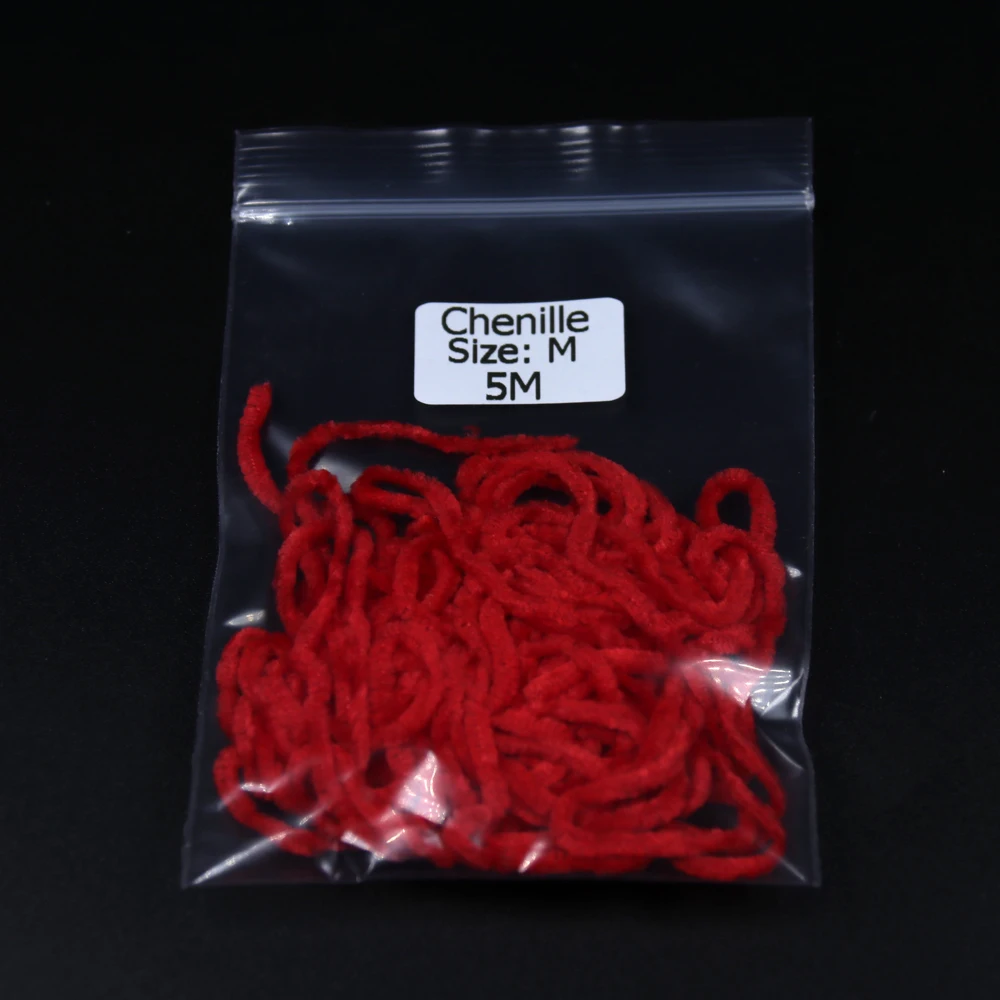 Wooly-chenilla para atar moscas, Material para atar moscas, Color blanco, verde, naranja, negro, morado, talla M, 5 m/bolsa - imagen 5