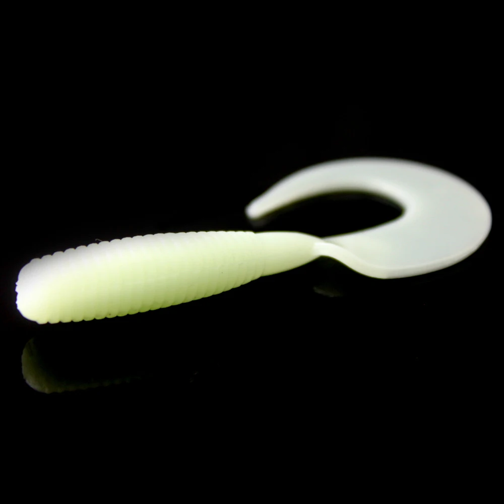 Bassking-señuelo de Pesca de gusano suave, cebo Artificial Isca, señuelo de lubina, cabeza de plantilla, aparejos de gusano, señuelo suave, 8 piezas, 75mm, 1,6g - imagen 4