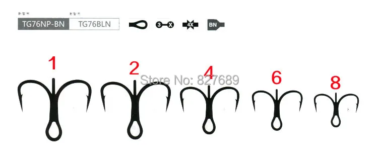 Mustad-anzuelos triples KVD, 4 paquetes, TG76NP-BN de mejora, de acero al carbono, con púas, aparejos de pesca - imagen 4
