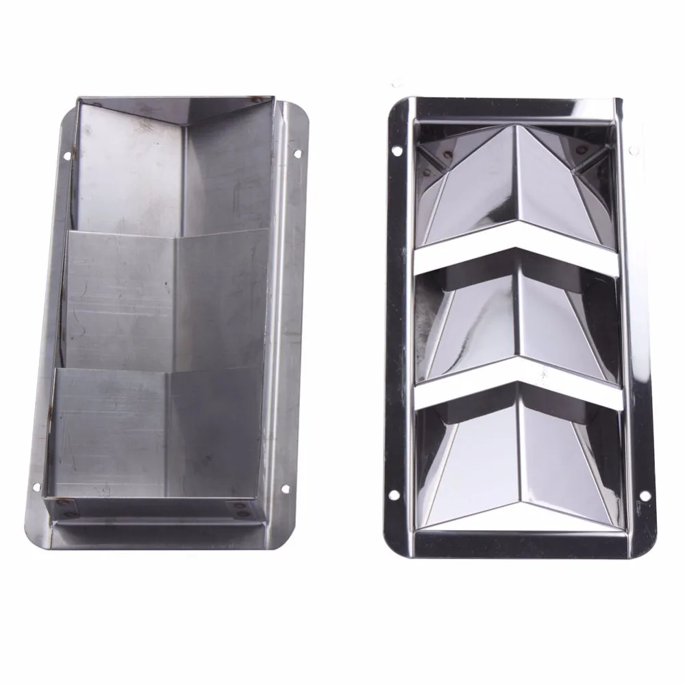 Rejilla de ventilación para barco de acero inoxidable, ventilación marina de 3 ranuras, 8-1/4 "x 4-3/8", 2 uds. - imagen 3