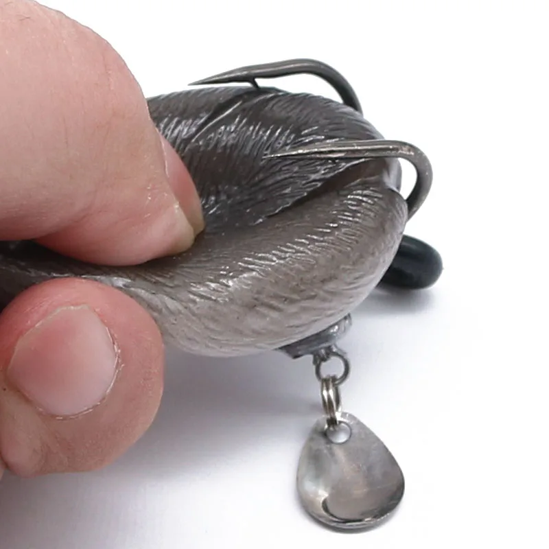 1 Uds. Ojos 3D cebo suave ratón Señuelos de Pesca 7cm 19,3g simulación flotante señuelos suave sonido de campanas bajo cebos, aparejos de pesca - imagen 2