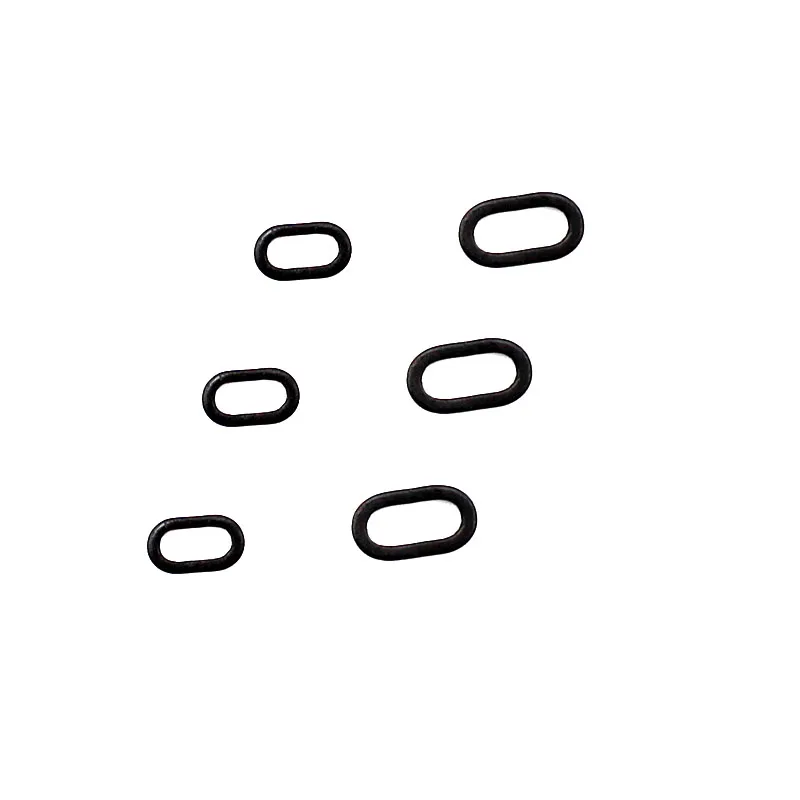 50 Uds. Anillos de aparejo para accesorios de pesca de carpa, anillos de aparejo ovalados antideslumbrantes, aparejos terminales negros mate - imagen 5