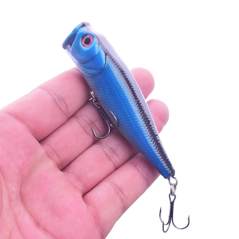 Señuelo de Pesca Topwater Popper, 1 unidad, 8,5 cm, 14,2g, Swimbait Wobblers, cebo duro Artificial, Crankbait Isca Bass, aparejos de Pesca - imagen 4