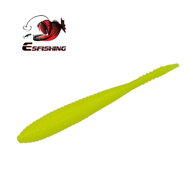 ESFISHING-Cebo de silicona suave S Shad, 6 piezas, 90mm, Wobbler, Pesca en mar, lago, río, lubina realista, aparejos de señuelo de Pesca Artificial - imagen 2