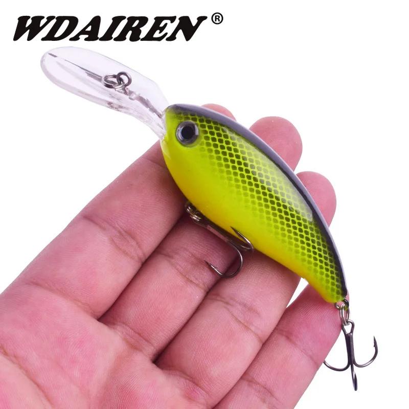 Señuelos de Pesca de manivela, cebos duros artificiales de 10cm/14g, Crankbait, Jerkbait, Wobbler, aparejos de anzuelos triples, 1 ud. - imagen 2