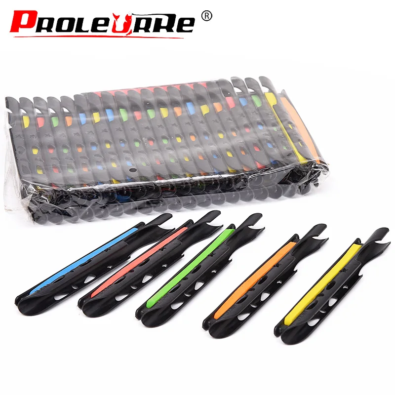 Placa de bobinado de pesca de plástico EVA, Clip en la caña, soporte de línea de pesca, placa de bobinado, accesorios, herramientas PR-242, 5 uds./lote - imagen 3