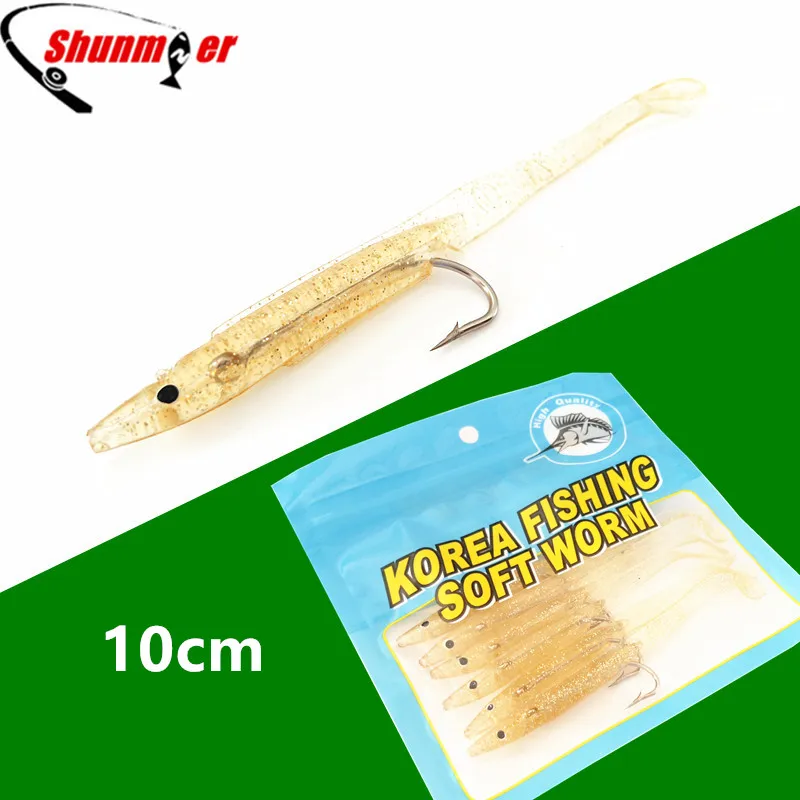 SUNMILE-SEÑUELOS blandos de Anguila, cebos de Pesca, aparejos Wobblers, carpa Artificial, Leurre Souple Isca, 2,5g, 10cm, 6 unidades - imagen 5