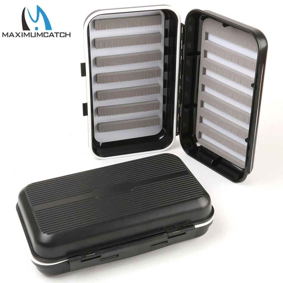 Caja de pesca con mosca impermeable Maximumcatch con espuma de agarre delgado, caja de mosca de plástico, 170*105*45mm, 133*89*35mm - imagen 4