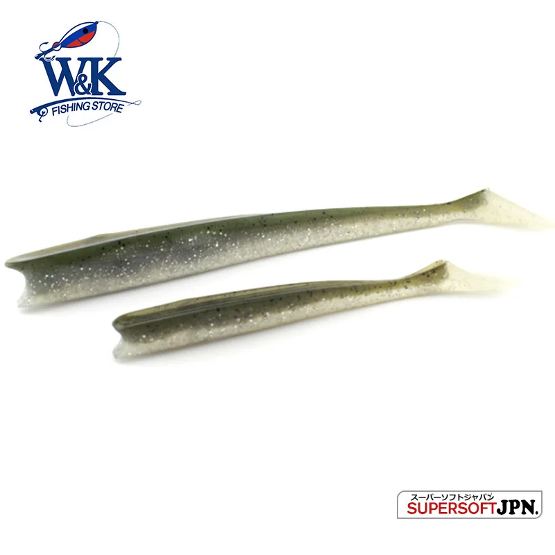 W & K Slug-cebo de pesca de Vinilo Suave, Señuelos de Pesca con cremallera con cola de paleta, Swimbaits, aparejos de pesca en barco, 14 cm, 13g, 4 unidades por lote - imagen 5