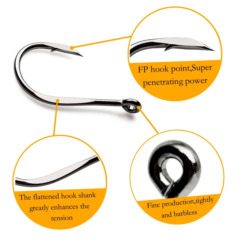 Castfanatic CRF anzuelos de pesca de alto carbono, anillo CHINU, gancho único asistido, púas afiladas, accesorios de pesca en el mar de carpa, aparejos - imagen 3