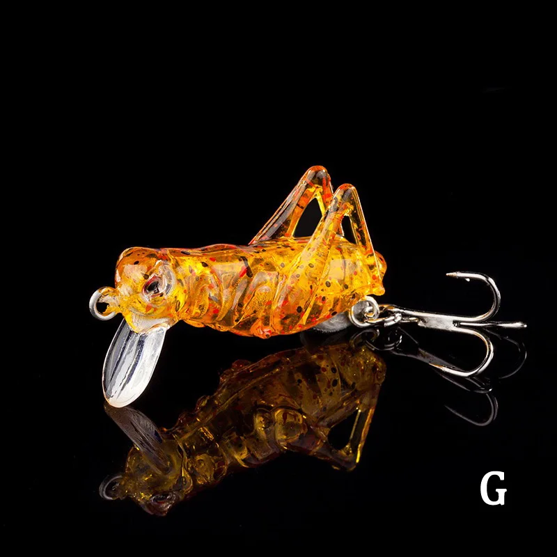 1 Uds 4,5 cm 3g saltamontes insectos Señuelos de Pesca Pesca con mosca Wobbler señuelo cebo duro realista lubina Jerkbaits Swimbait Pesca - imagen 5