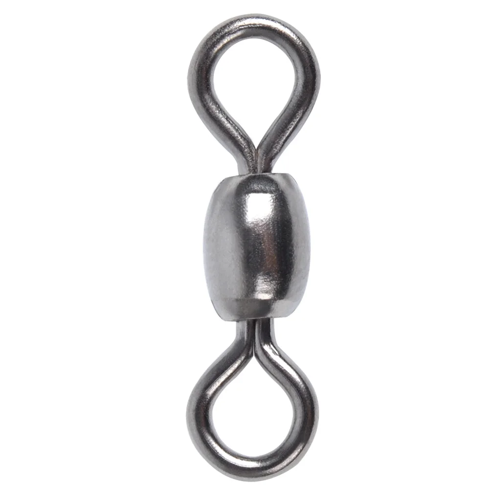 Conector de anzuelo de señuelo giratorio para pesca, barril giratorio sin giro, de acero inoxidable resistente, 14-75kg, 50 unidades - imagen 5
