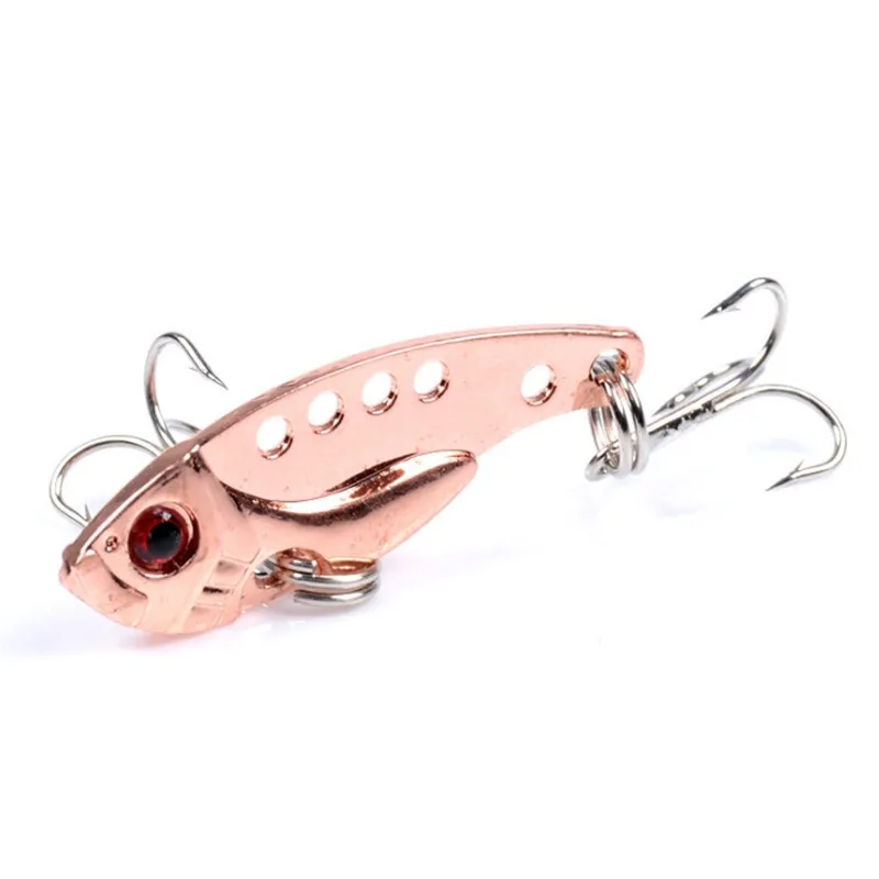 1 Uds Metal VIB 3,5G/3,5 CM señuelo de pesca Mini cuchara vibratoria Spinner Crankbait Bass cebo duro Artificial cigarra aparejos de pesca