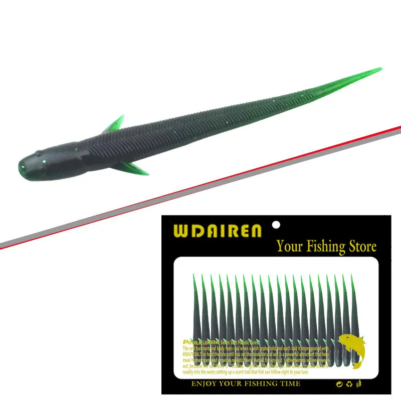 Señuelos blandos de gusano para Pesca, anzuelos blandos artificiales de carpa, 1,3g, 7,5 cm, lote de 20 unidades - imagen 5