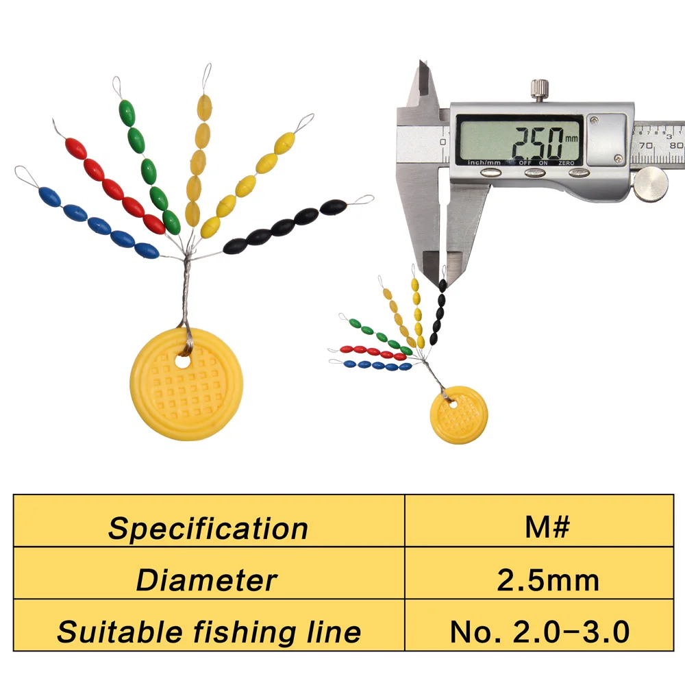 Conector de flotador Bobber de pesca, accesorios de pesca, ovalados, granos espaciales de colores mezclados, 300 unids/bolsa - imagen 4