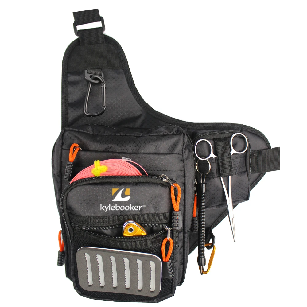 Bolsa de mensajero multiusos para pesca con mosca, bolso de hombro para deportes al aire libre, carrete, señuelo, equipo de pesca, Kits de bolsa, novedad - imagen 3