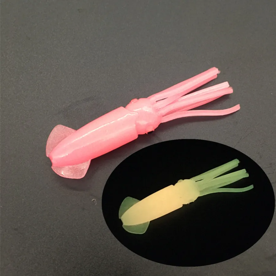 Señuelo luminoso de pulpo suave para pesca en el mar, cebo de arrastre, juego grande de Marlin, atún, Pakula, 7,5 cm/3,5g, 5 unidades - imagen 4