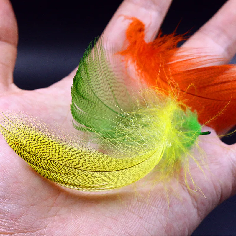 Royal Sissi-Conjunto de 5 colores, plumas de ala, Cerceta, pato, trucha, salmón, moscas húmedas, alas, materiales para atar moscas - imagen 4