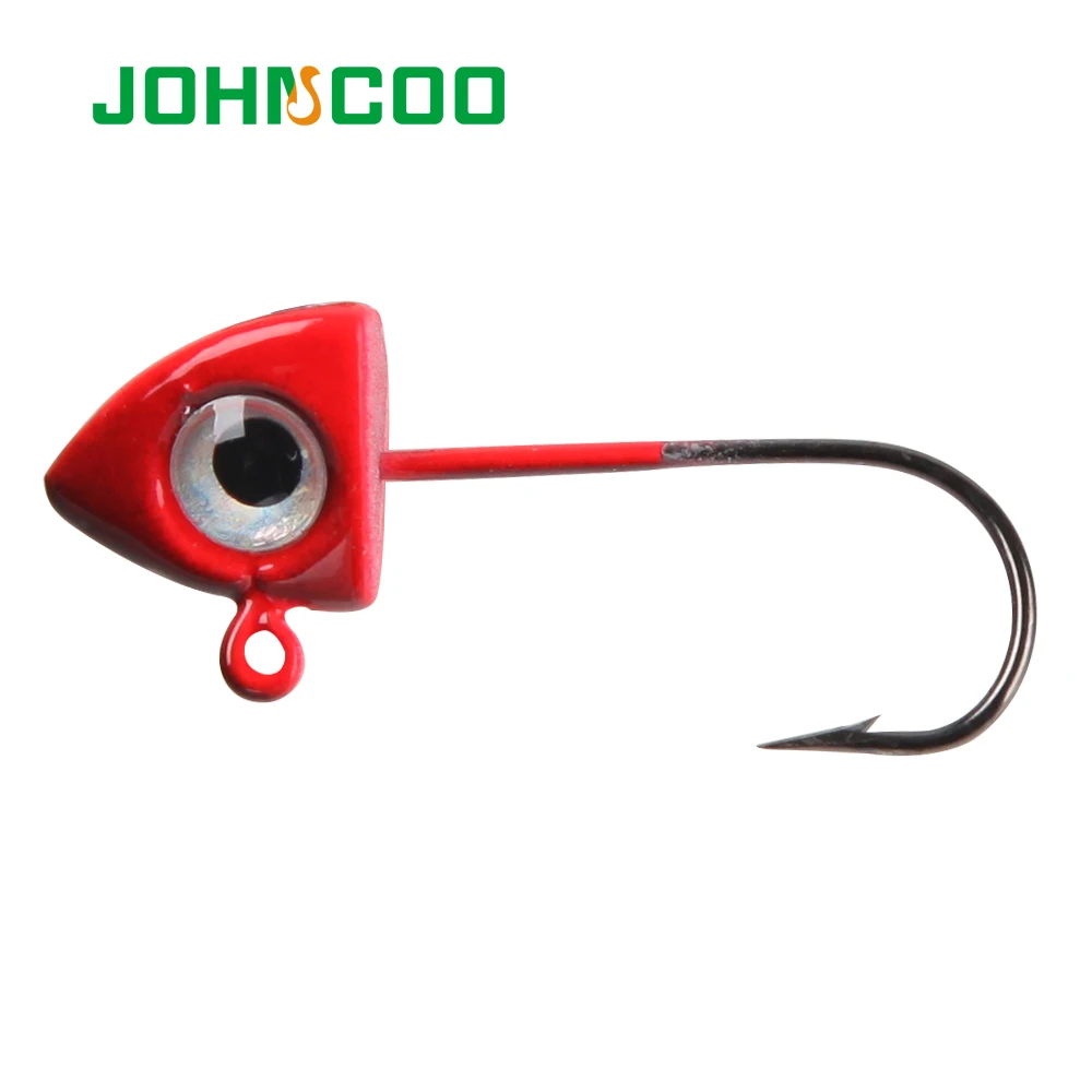 JOHNCOO-anzuelos de pesca con cabeza de púas, 2g, 3g, 3D, Mustad, Jigging, 3 colores, 5 uds./lote - imagen 3