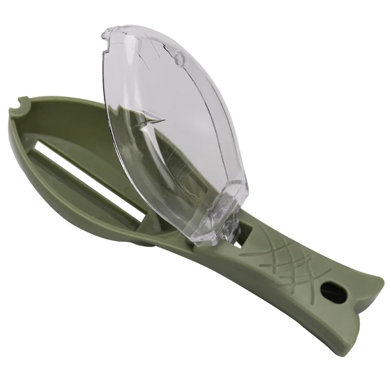 Raspador de escamas de pescado de acero inoxidable, herramientas escaladoras de pesca de plástico de tamaño pequeño y grande, eliminador de piel - imagen 3