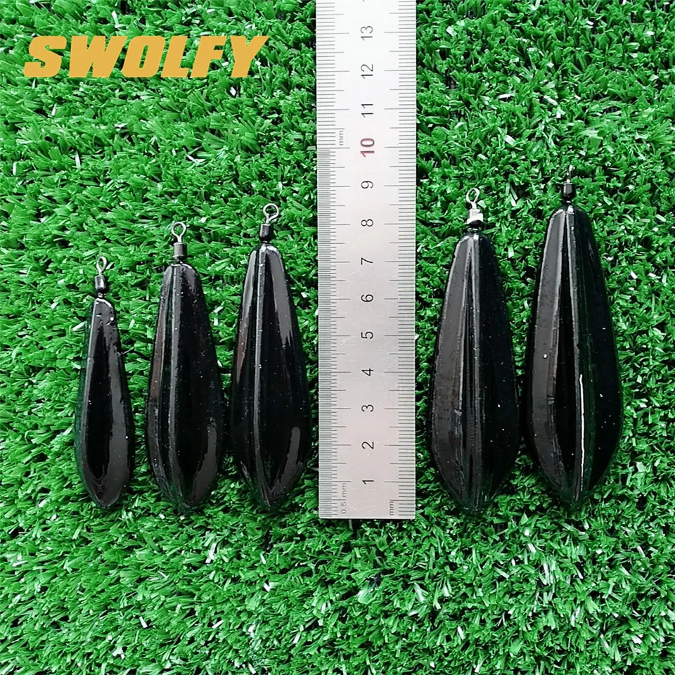 Descubre el señuelo de pesca perfecto con el elegante diseño de lágrimas negras de Swolfy