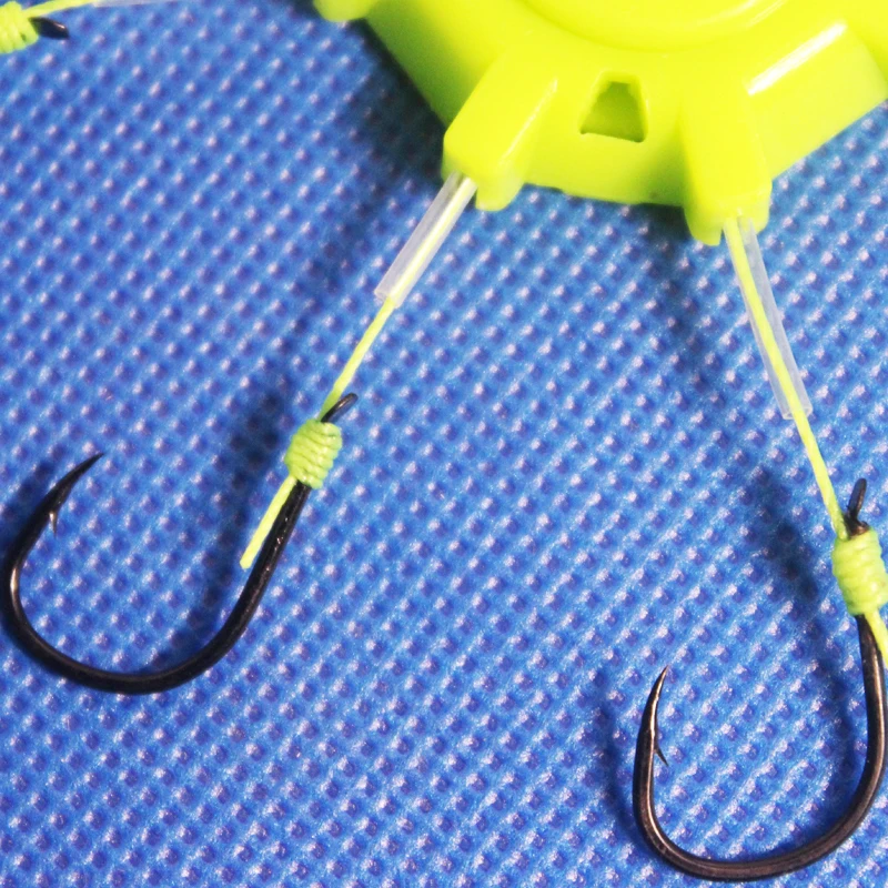 4pcs 8 Hooks Flap Explosion Carp Fishing Hook Steel 6# 13# Sea Flap Fishing Hooks Bomb Tackle Barbed Fishhooks Pesca for Fish T4 - imagen 5