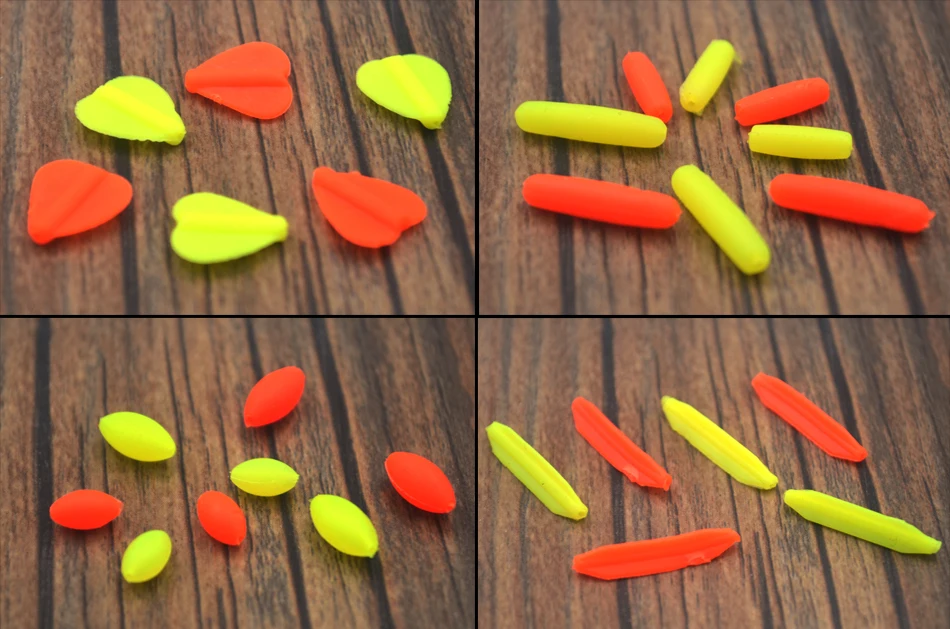 MNFT 100 Uds Mini flotador de Pesca topes de goma conectores de frijoles Flotador Pesca aparejos de Pesca herramientas Accesorios - imagen 3