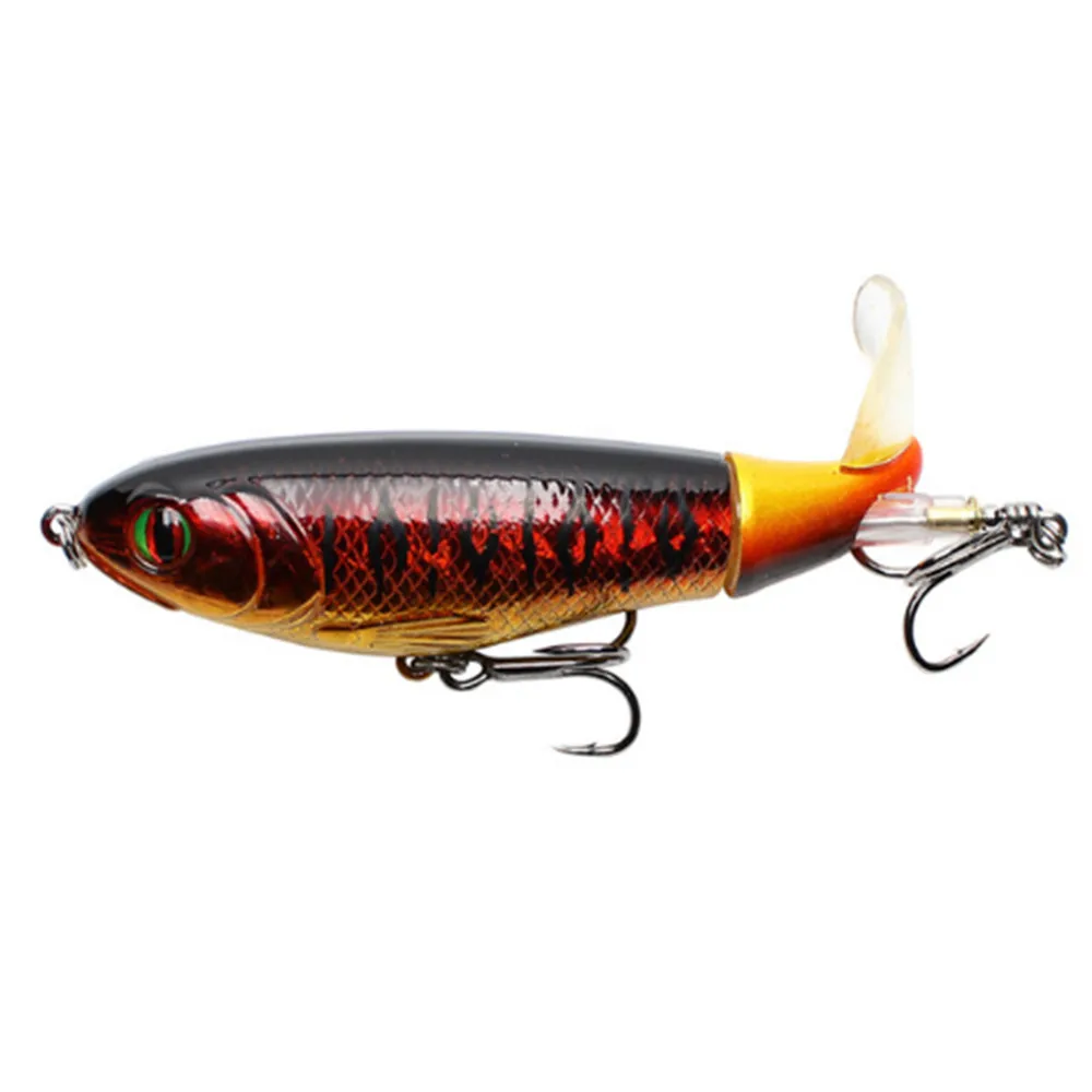 Señuelo de pesca de cola giratoria, 9cm, 17g, Whopper Plopper, pececillo, cebo duro Artificial, calidad superior, Crankbait, 1 ud. - imagen 5