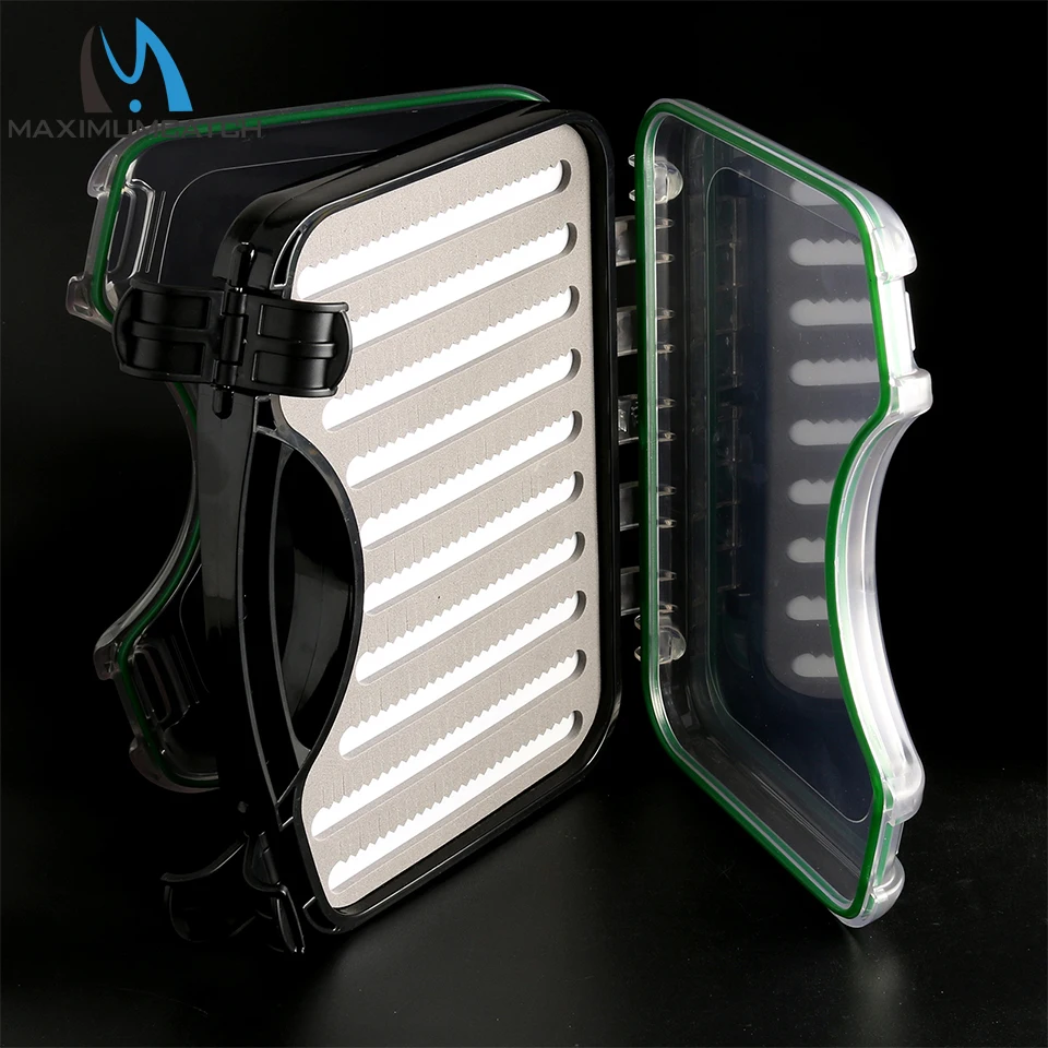 Caja para moscas impermeable Maximumcatch SDS, 275x195x60mm, espuma de 2 caras para trucha, salmón, lubina, equipo de pesca, estuche organizador de almacenamiento - imagen 2