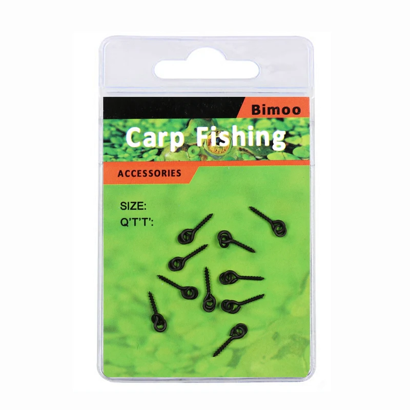 Bimoo-Boilie de pesca de carpa, 10 piezas, tornillo con anillo giratorio, Chod Rig, Terminal, aparejos, accesorios, soporte de cebo - imagen 5