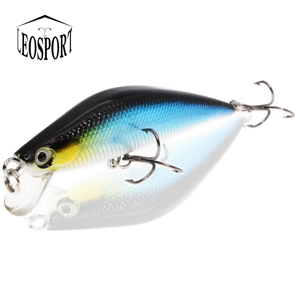 LEOSPORT-SEÑUELOS de pesca para pececillos, 1 unidad, anzuelos Crankbait, aparejos de manivela, 7,5 cm/8g - imagen 5