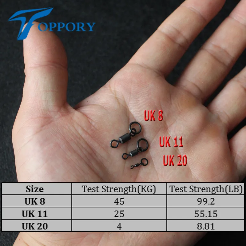 Microanillo de pesca de carpa de 20 piezas, accesorios flexibles giratorios para pesca de carpa, giratorio con anillo para aparejos de aparejo D-Rig Chod - imagen 2