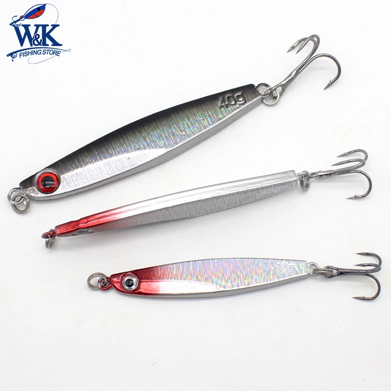 W & K-anzuelos de Jigging lento para lubina, cebo de halubut walleye Jigging, 15g, 22g, 30g, 40g, señuelo de Metal, 1 ud./lote - imagen 4
