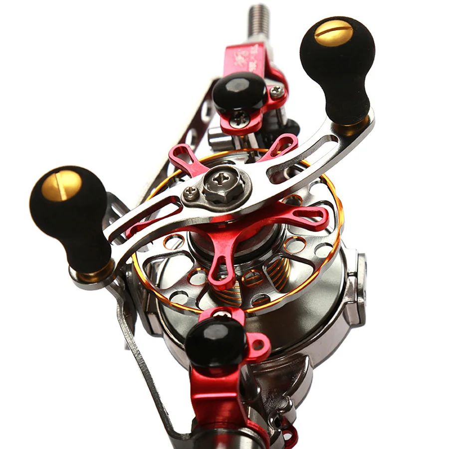 Caña de pescar automática, accesorio totalmente de METAL, Ratio de velocidad 2,5: 1, modificado dentro de la línea, carrete redondo, antes de la rueda delantera - imagen 5