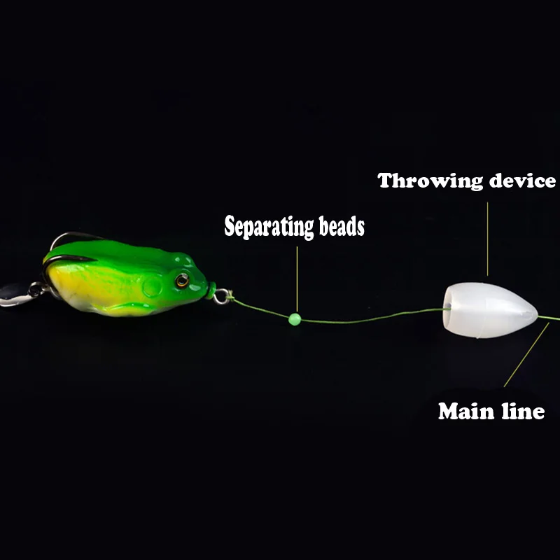 Cuentas flotantes de pesca, bolas luminosas brillantes para pesca nocturna, señuelo ligero de plástico para lubina, accesorios para lanzar, 5 uds. - imagen 3