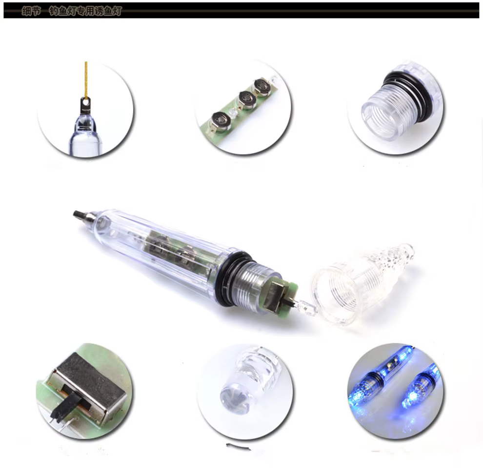 Señuelo de pesca con luz LED para pesca subacuática, cebo duro de calamar, indicador de atractivo, 2 uds. X 12cm/17cm - imagen 3