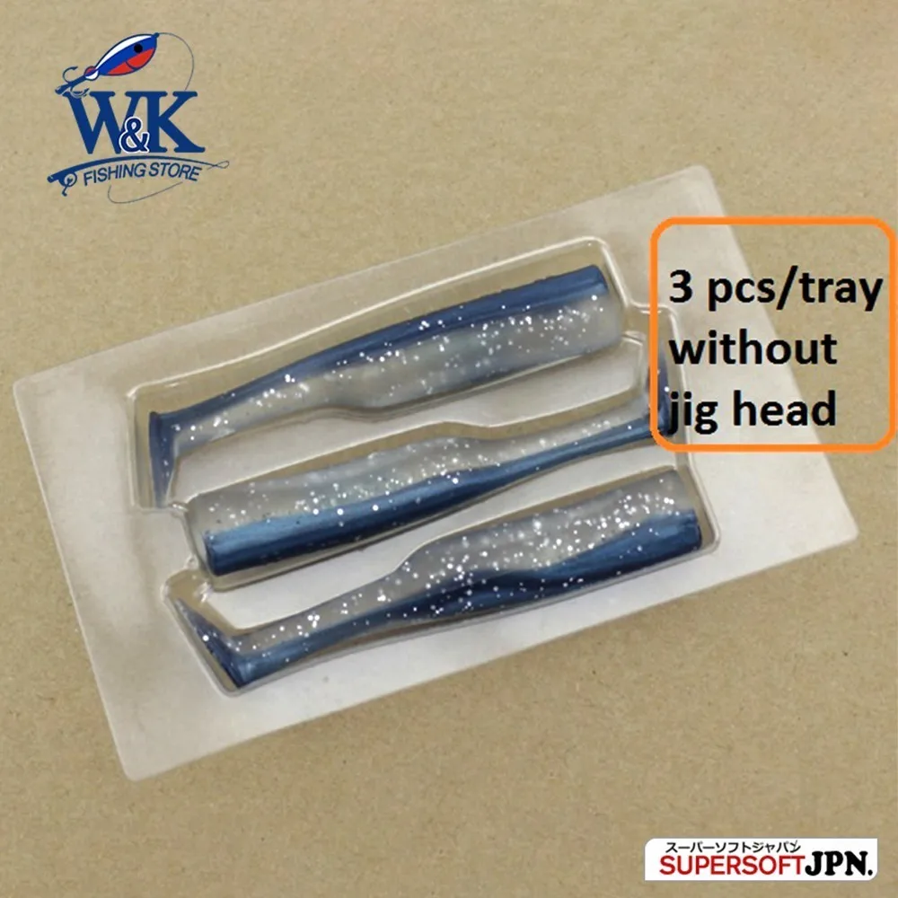 W & K-señuelo Swimbaits Black Minnow Action Soft Lure Pro, equipo de pesca para peces grandes, puntas de pesca, señuelo para peces en roca, 9cm x 8g - imagen 5